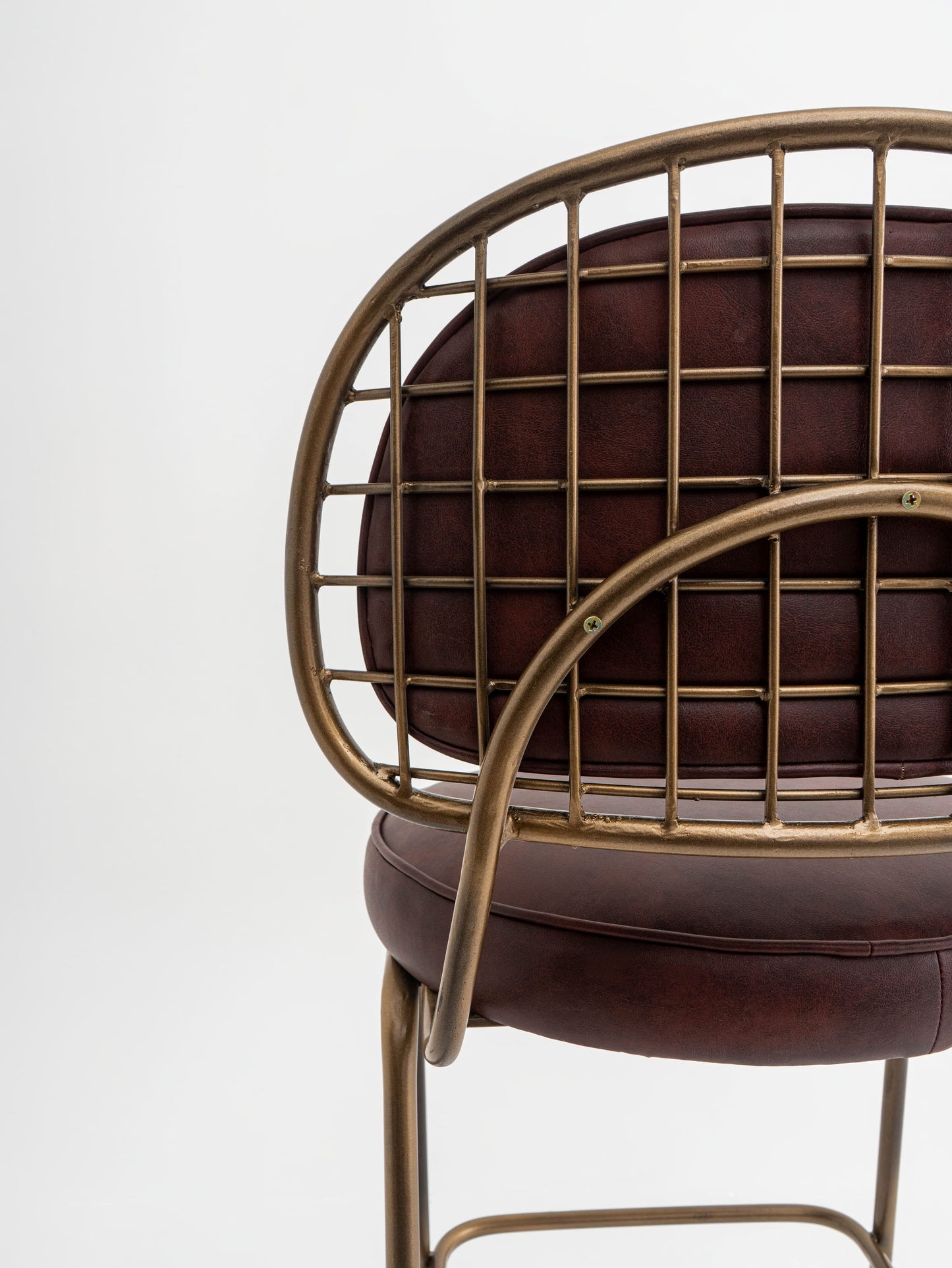 Antique Crimson Barstool