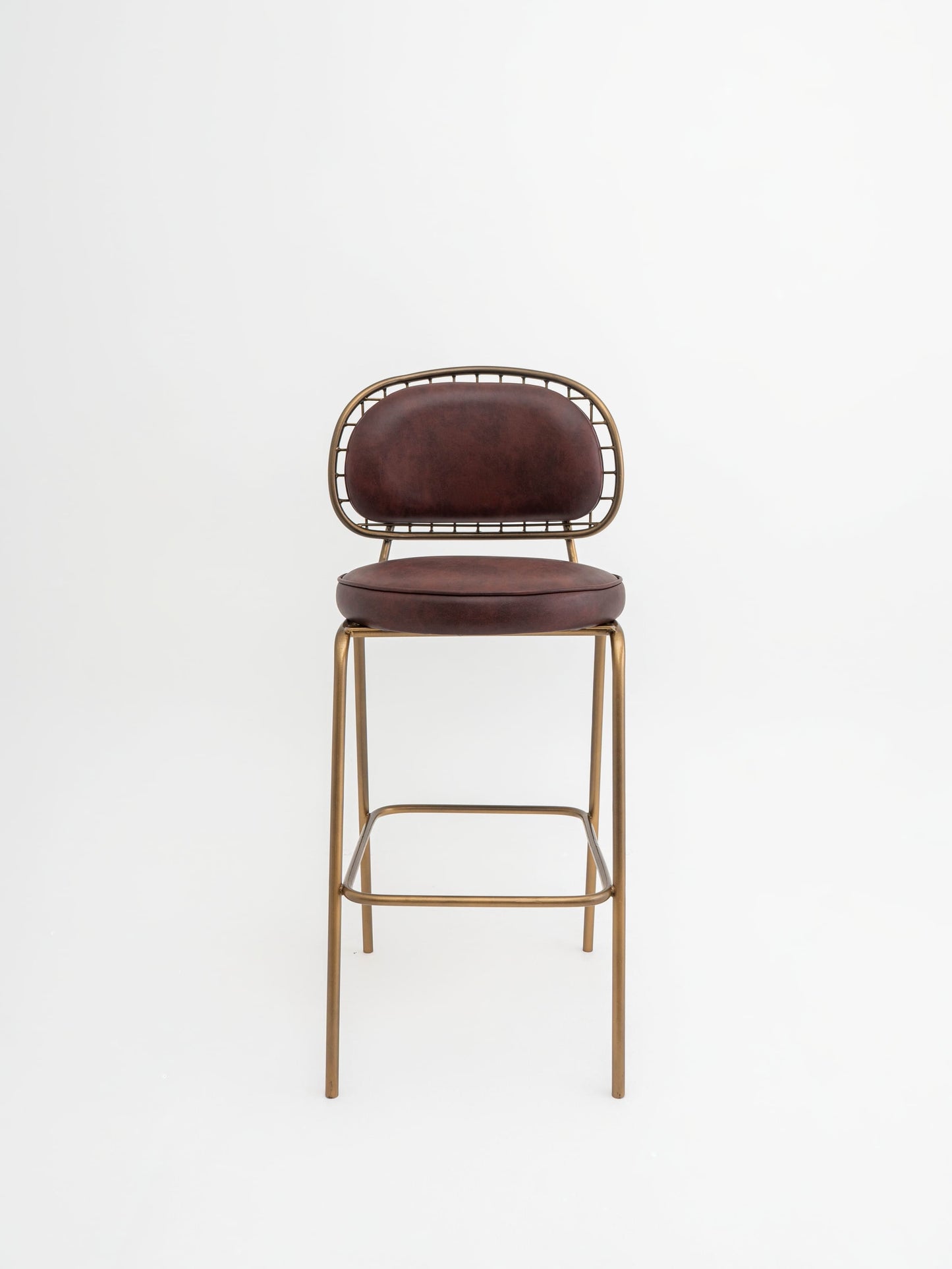 Antique Crimson Barstool