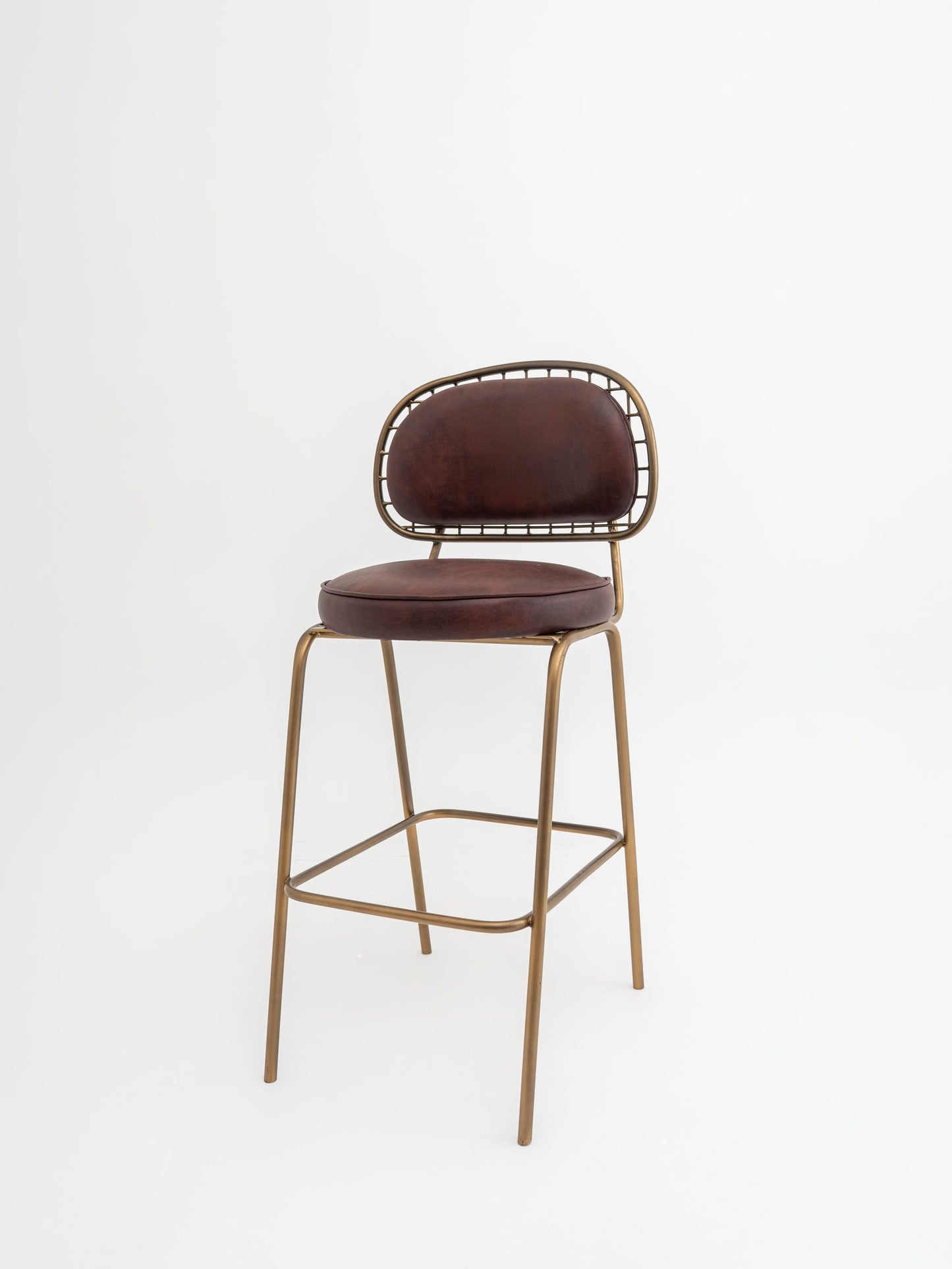 Antique Crimson Barstool