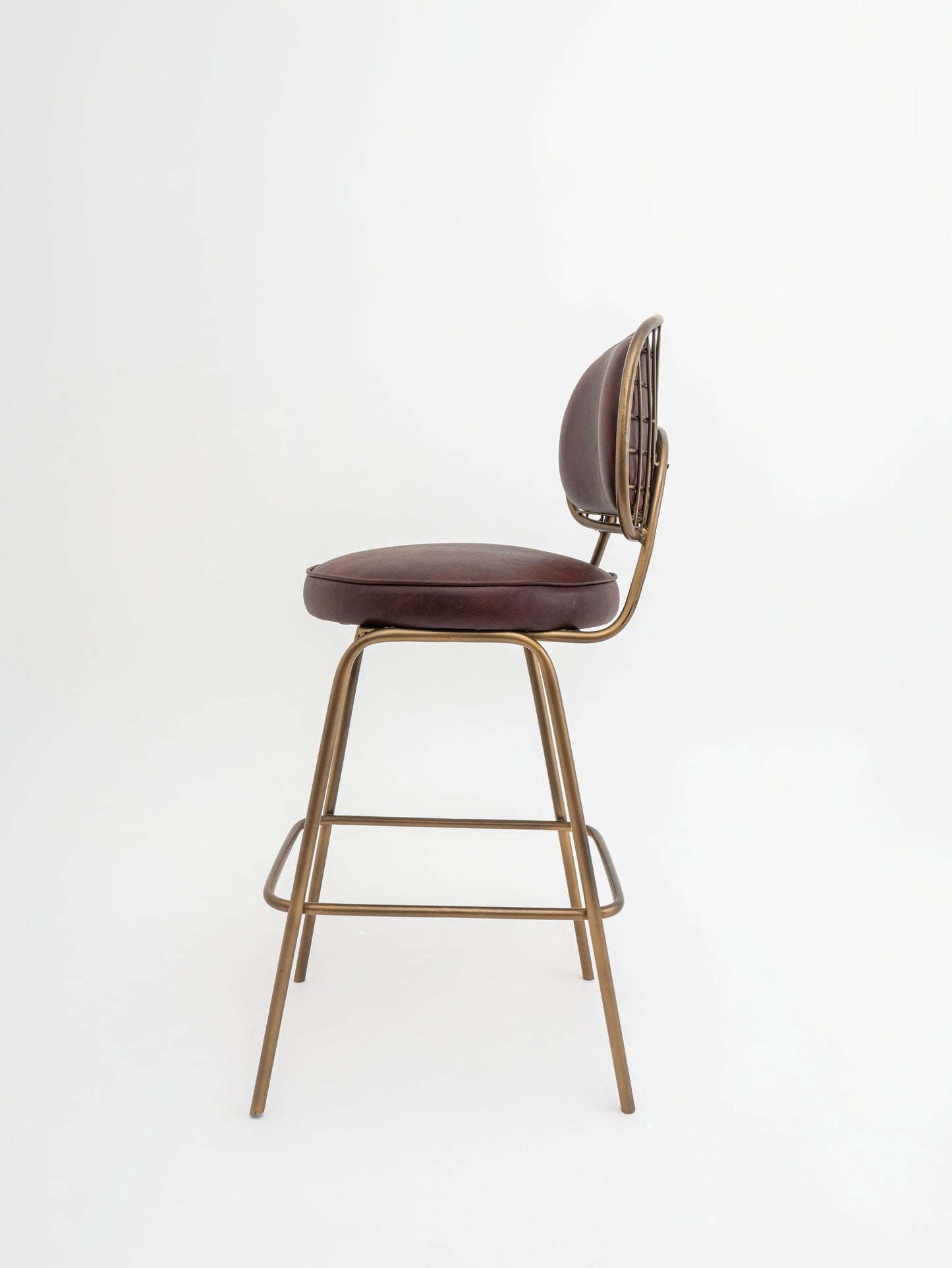 Antique Crimson Barstool