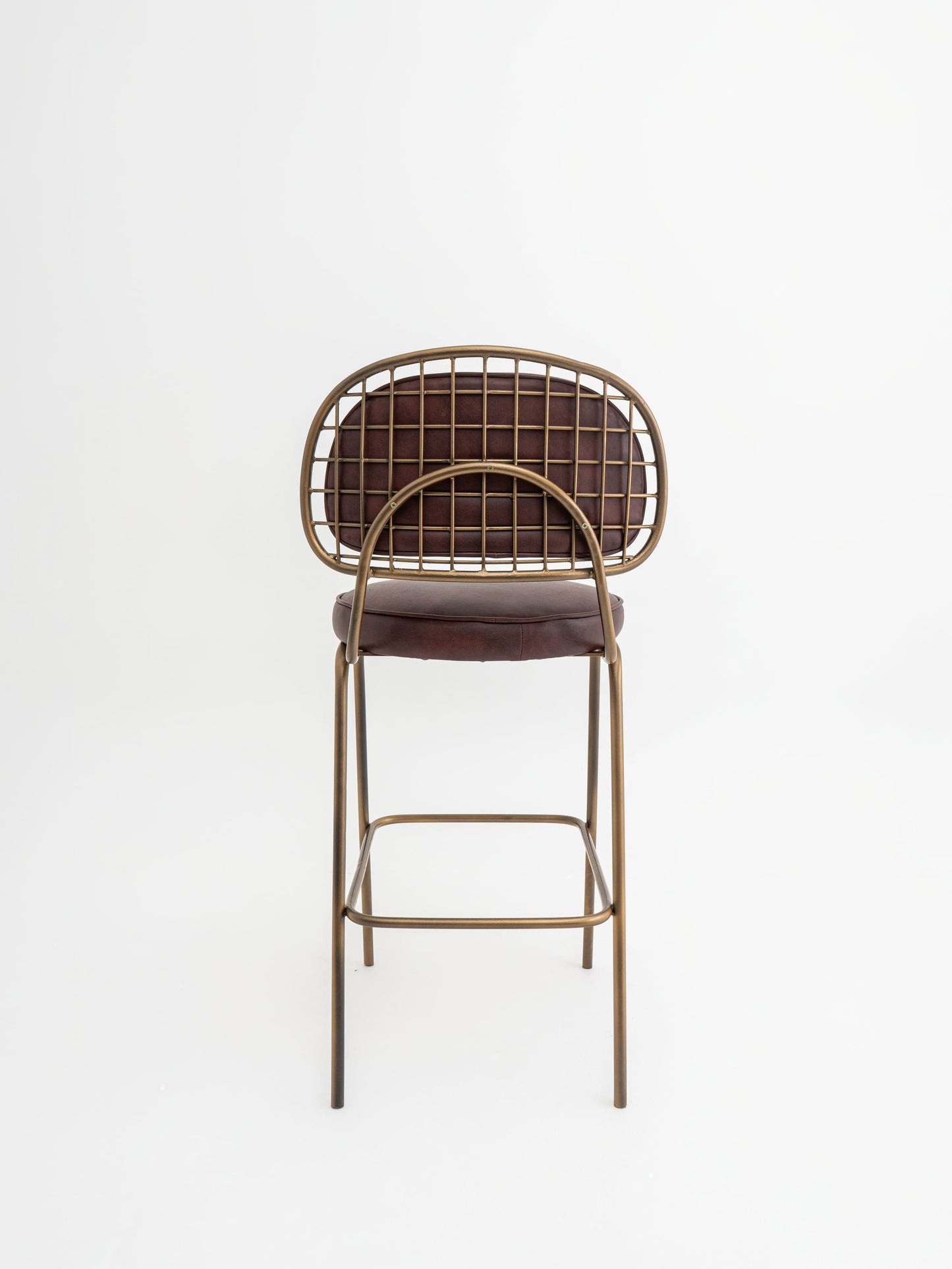 Antique Crimson Barstool