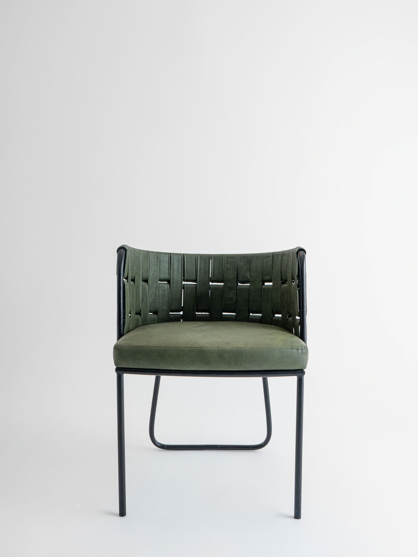 Olive Luxe Metal Dining Chair