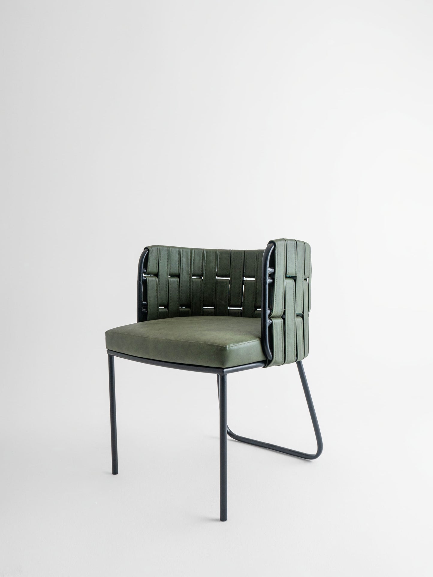 Olive Luxe Metal Dining Chair