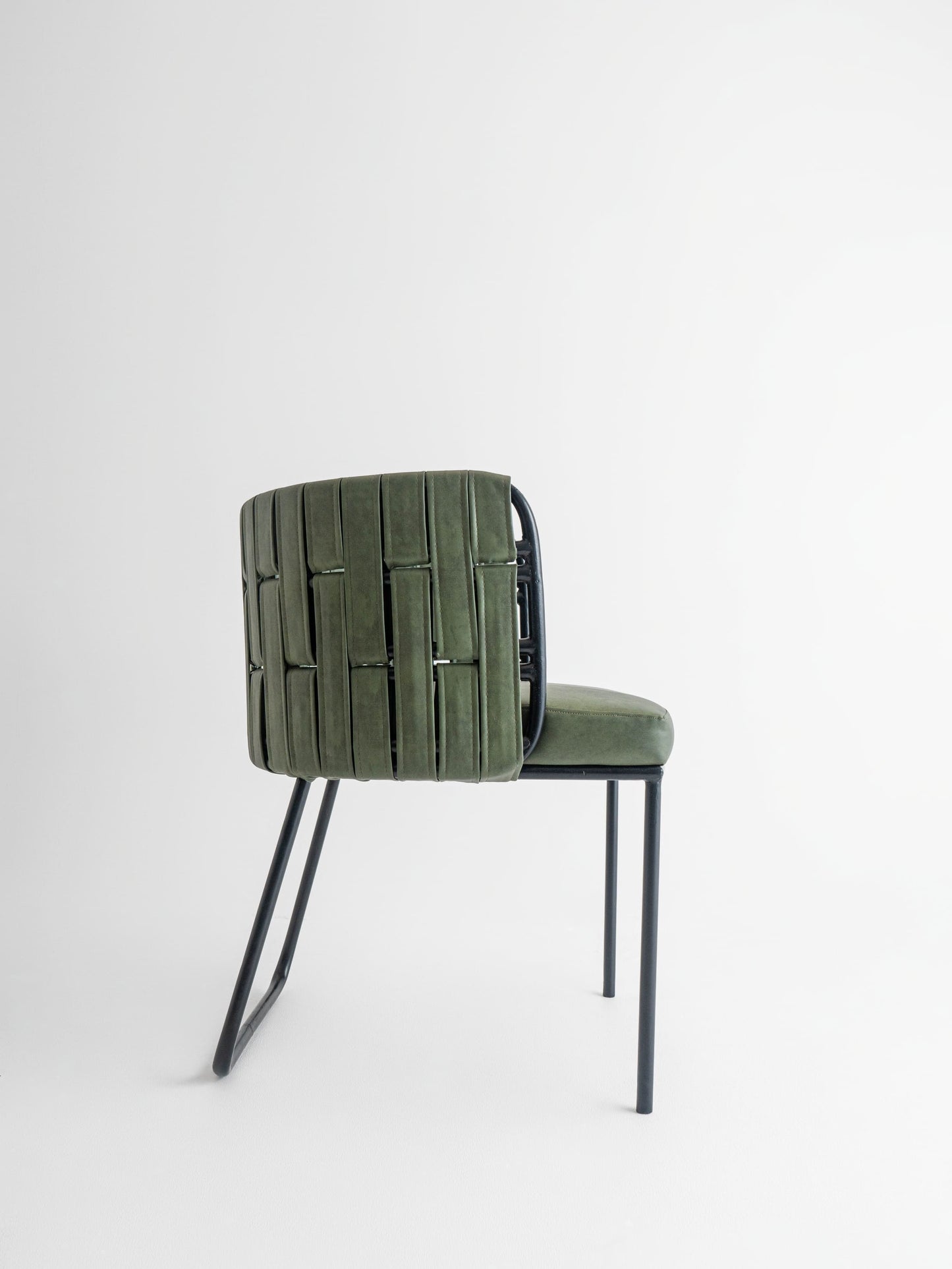 Olive Luxe Metal Dining Chair