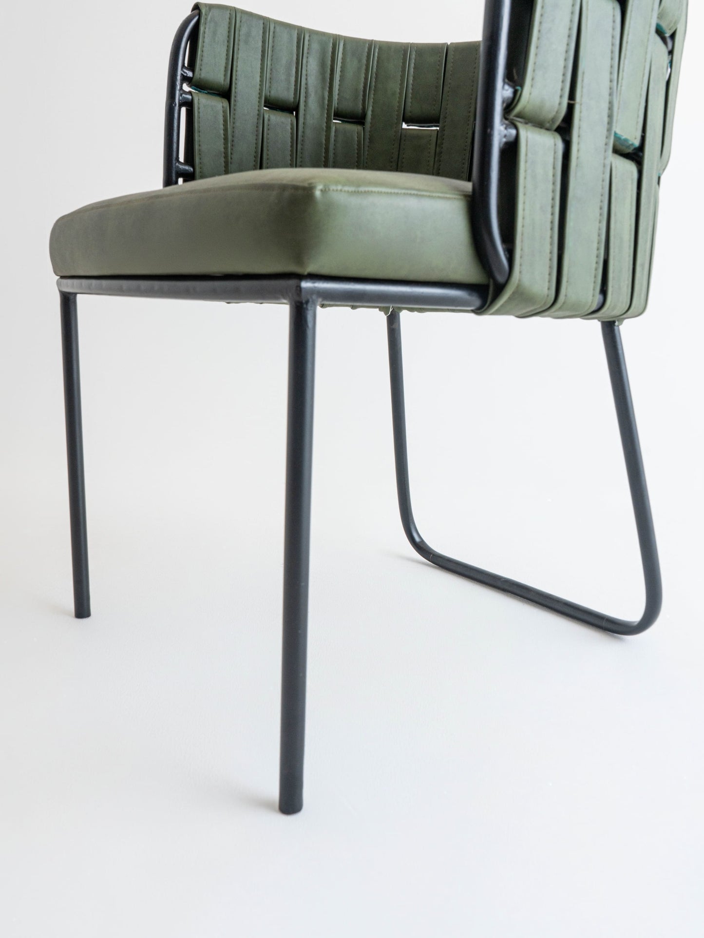 Olive Luxe Metal Dining Chair