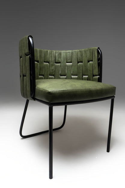 Olive Luxe Metal Dining Chair